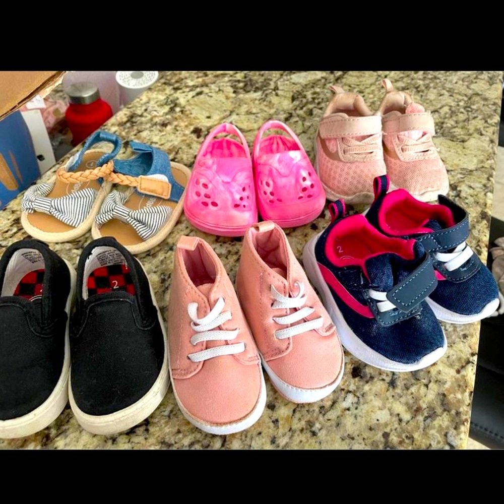 Lot of baby girl shoes
